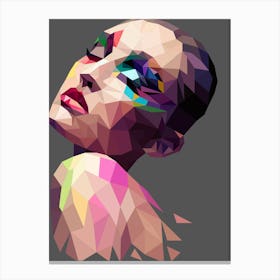 Polygonal Portrait Canvas Print