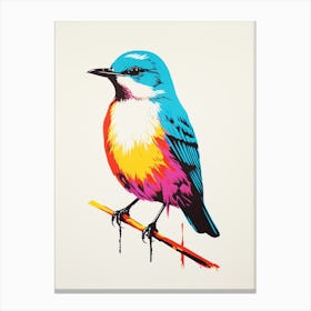 Andy Warhol Style Bird Dipper 4 Canvas Print