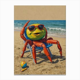 Crab On The Beach 6 Canvas Print