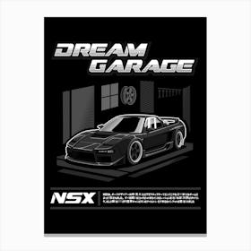 Honda NSX Black Canvas Print