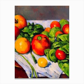 Spinach Cezanne Style vegetable Canvas Print