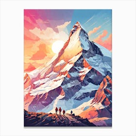 Mountain At Sunset Canvas Print