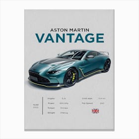 Aston Martin Vantage V12 Canvas Print