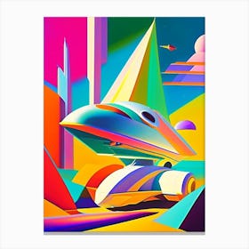 Spaceship Abstract Modern Pop Space Canvas Print