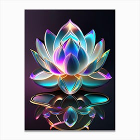 Double Lotus Holographic 3 Canvas Print
