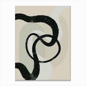 Black Strokes No 23 Canvas Print