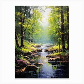 Stream In The Woods Canvas Print