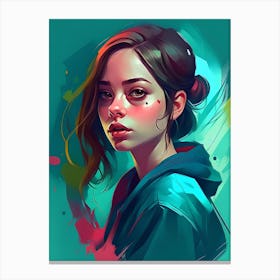 Portrait Of A Girl Canvas Print