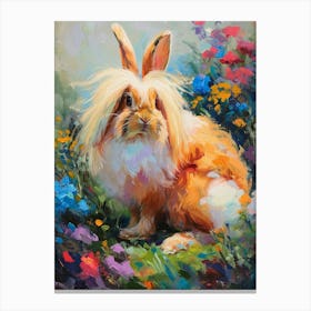 English Angora Rabbit Painting 2 Canvas Print