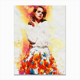 Smudge Of Lana Del Rey Born To Die Canvas Print