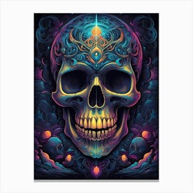 Psychedelic Skull 1 Canvas Print