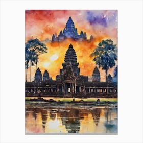 Angkor Wat Morning Sun Canvas Print