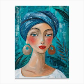 Blue Turban 1 Canvas Print