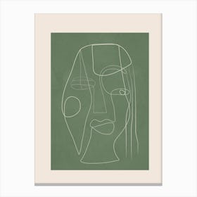 Minimalist Face Art 1 Canvas Print