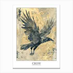 Crow Precisionist Illustration 1 Poster Canvas Print