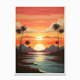 Sunset Print art print Canvas Print