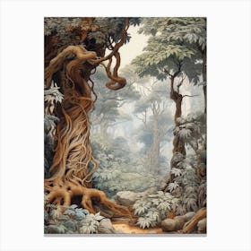 Vintage Jungle Botanical Illustration Ylang Ylang Tree 2 Canvas Print