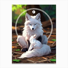 White Fox 2 Canvas Print