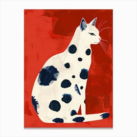 Polka Dot Cat 8 Canvas Print