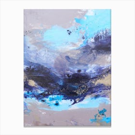  Blue Ocean Abstract Painting 1 Canvas Print