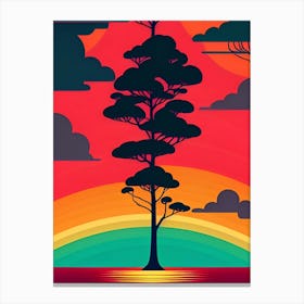 Sunset Tree Canvas Print