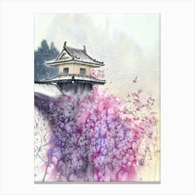 Sakura Blossoms watercolor Canvas Print