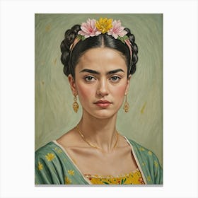 Pastel Frida Canvas Print