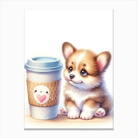 Corgi Puppy Canvas Print