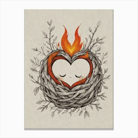 Heart Of Fire 3 Canvas Print