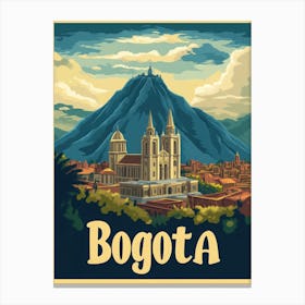 Aihrgdesign A Vintage Travel Poster Of Bogota 1 Canvas Print