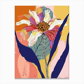 Colourful Flower Illustration Gerbera Daisy 4 Canvas Print