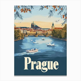 Aihrgdesign A Mid Century Modern Travel Poster For Prague Sho 64ec64c3 6a75 4772 Ab65 8a0a92dea7dc 2 Canvas Print