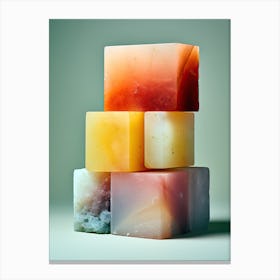 Stacked Soaps, Stones Art 1 Canvas Print