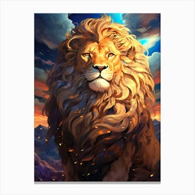 Lion Art Canvas Print