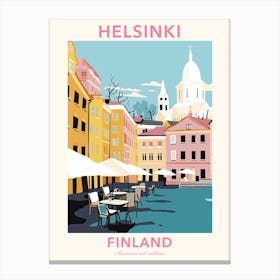 Helsinki, Finland, Flat Pastels Tones Illustration 1 Poster Canvas Print
