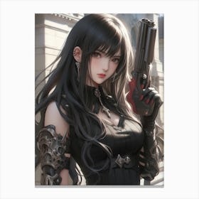 Anime Girl With Gun Canvas Print