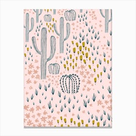 Cactus Pink Canvas Print