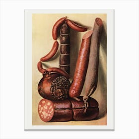 Sausages And Meats Canvas Print