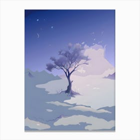 Tree In The Snow 3 Canvas Print