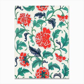 Turkish Floral Pattern Canvas Print