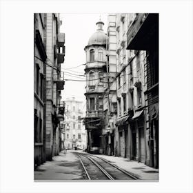 Genoa, Italy, Black And White Photography 2 Canvas Print