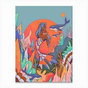 The Crowned Mermaid Canvas Print