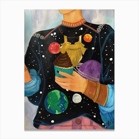 Cupcakes And Space Canvas Print