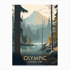 Olympic National Park Vintage Travel Poster 13 Canvas Print
