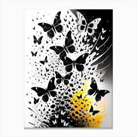 Black Butterflies Canvas Print