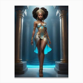 Beautiful And Sexy African American Princess 19 Canvas Print