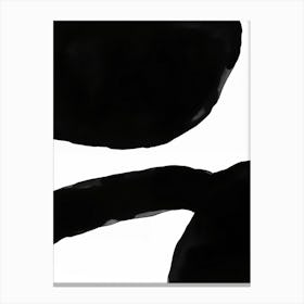 Black And White Abstract Painting 3 Canvas Print