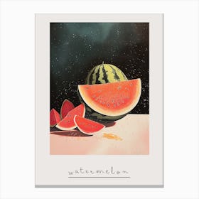 Art Deco Watermelon 1 Poster Canvas Print