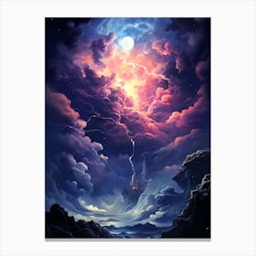 Lightning In The Sky Canvas Print