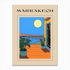 Minimal Design Style Of Marrakech, Morocco 4 Poster Canvas Print